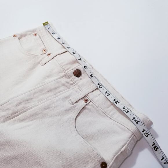 Madewell The Perfect Vintage Jeans High Rise Cream Denim 5-Pockets Cotton Blend - Picture 5 of 12